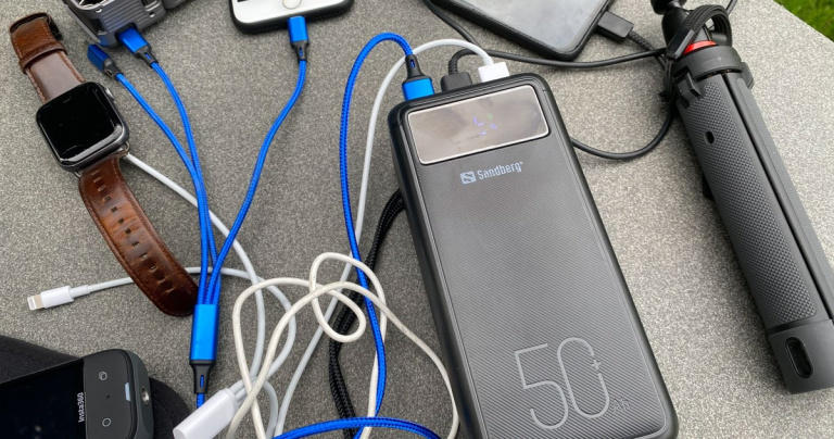 Egy igazi erőmű a zsebben táskában – Sandberg Powerbank USB-C PD 130W 50000